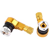 Válvulas de neumático de 90 grados- 2 piezas Válvula de neumático de motocicleta a prueba de fugas universal de aluminio…